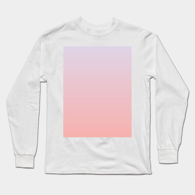 Light Lavender to Flamingo Pink Ombre Fade Sunset Gradient Long Sleeve T-Shirt by squeakyricardo